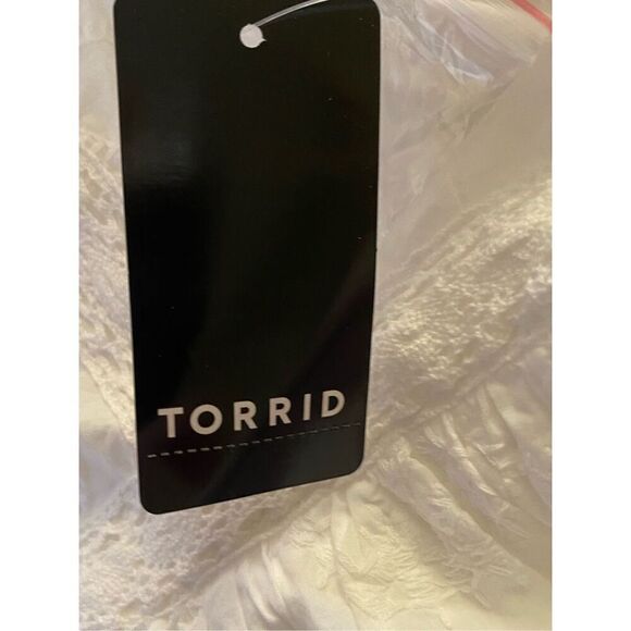 Torrid Maxi Dress White Cotton Voile Crochet Bride Wedding  Festival Boho NWT Ne - Picture 7 of 11